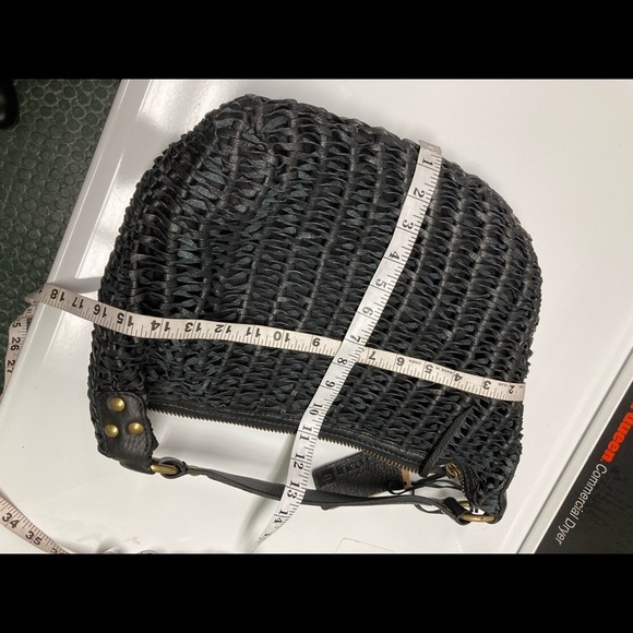 Linea Pelle Woven Leather Black Bag BNWT!! - Picture 12 of 16